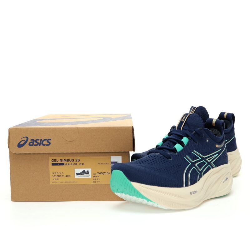 GEL NIMBUS 26 Dark Blue with Cream5 - متجر شوزكا للاحذية الرياضية